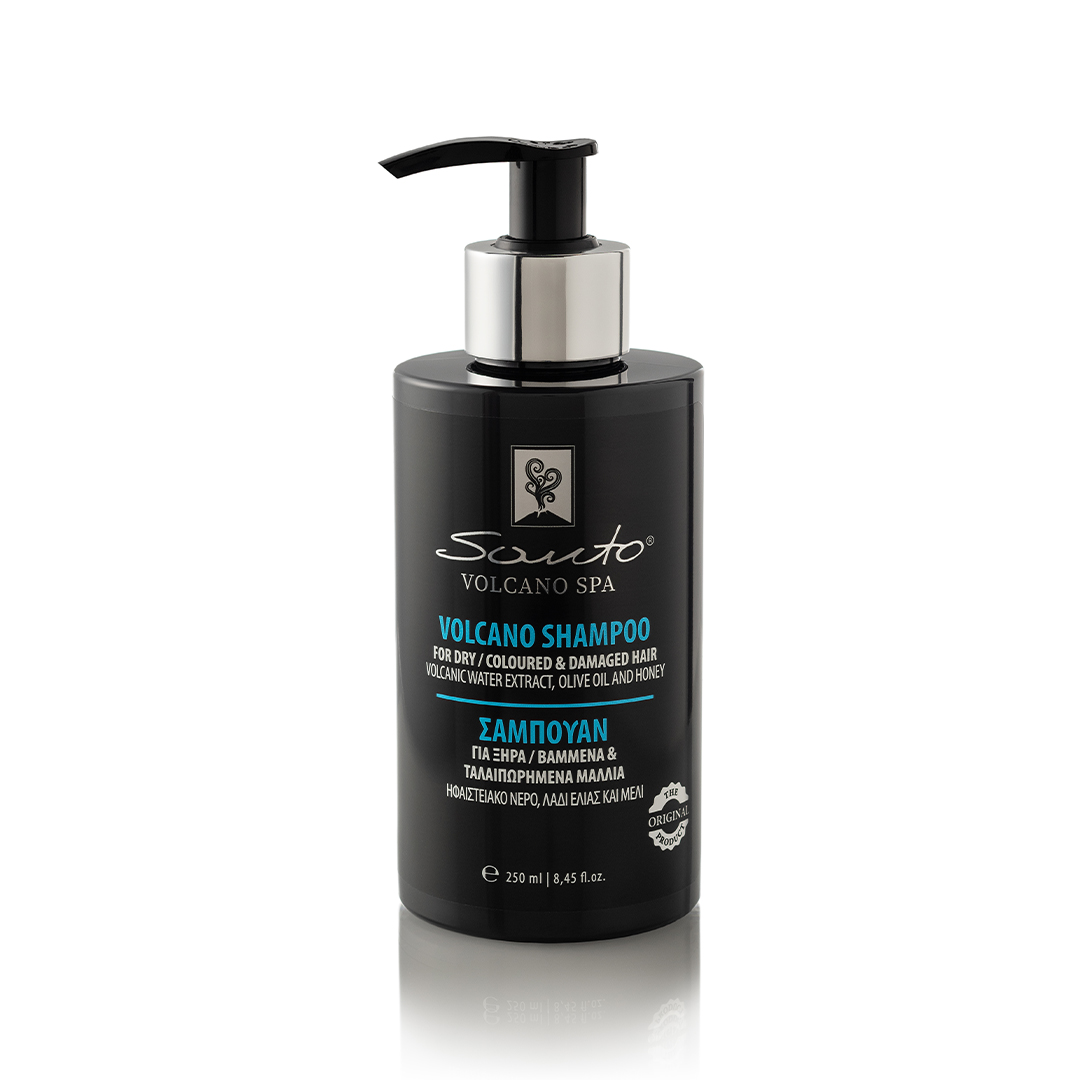 Volcano-Shampoo-Dry-Coloured Santo Volcano Σαμπουάν για Ξηρά και Βαμμένα Μαλλιά 250ml